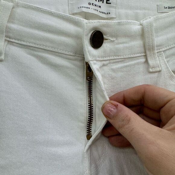 Frame Denim Womens Stretch Side Zip Le Skinny de Jeanne Crop Jeans Size 29 - Picture 7 of 11